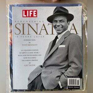 LIFE Remembering Sinatra Hardcover Book - Black, White, Gold